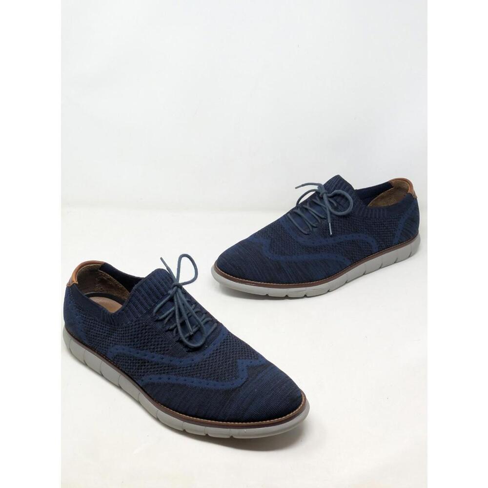 Johnston & Murphy Sneaker Mens Sz11 Blue Knit Wingtip Oxford Casual